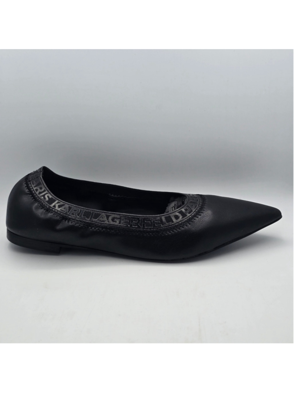Women's Karl Lagerfeld Black Pointed Toe Flats 6.5w